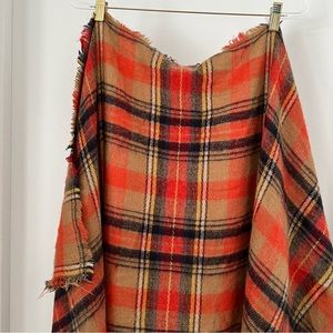 ZARA tartan plaid blanket scarf
